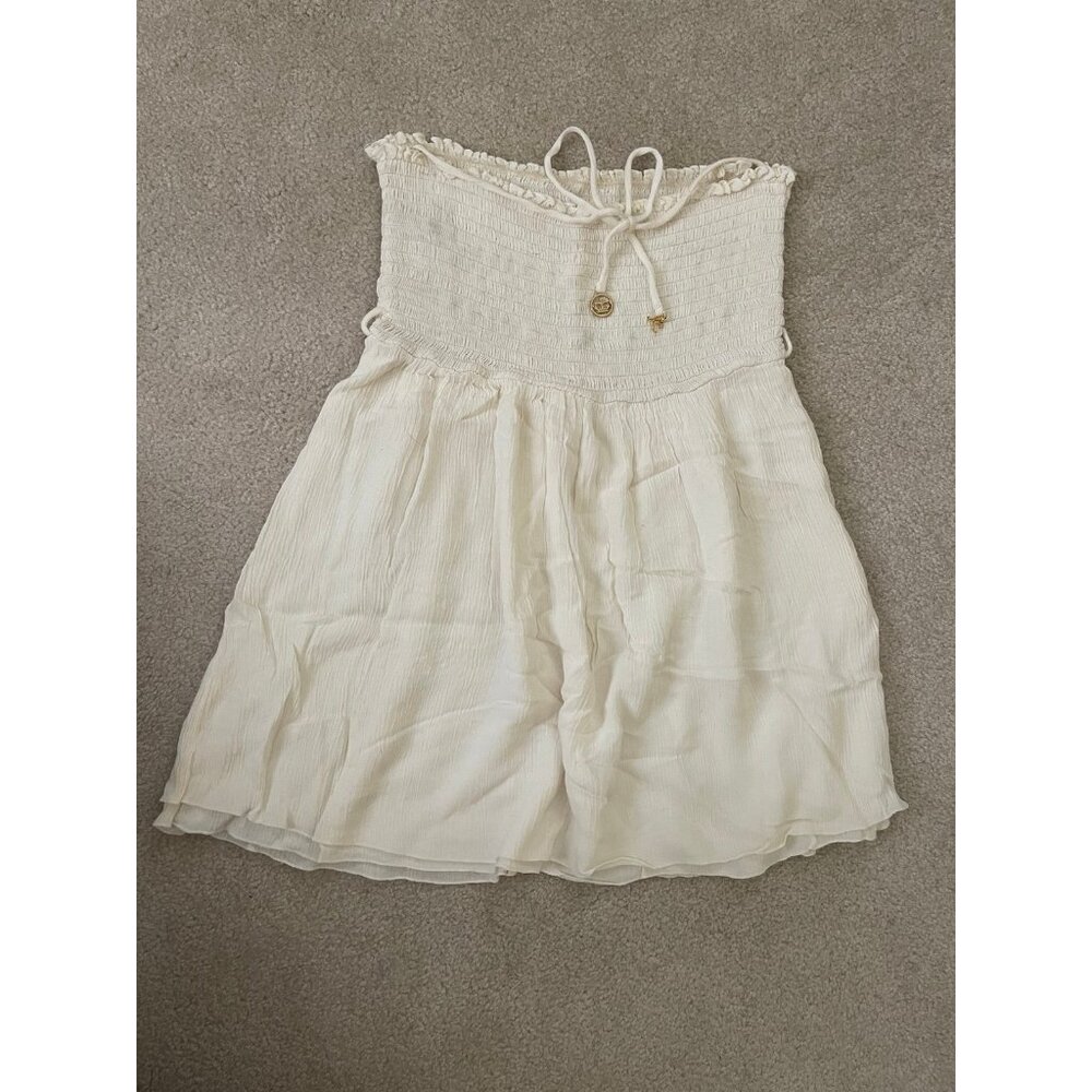 Juicy Couture Vintage Cream Halter with charms top/dress - small